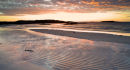 Sand ripple sunset