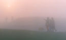 Misty sunset, Uffington hill fort